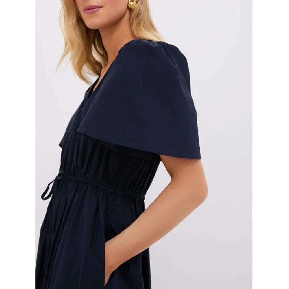 TUCKERNUCK
Navy and Cream Cotton Mitchell Dress_5